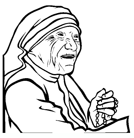Potrait Mother Teresa Coloring Pages